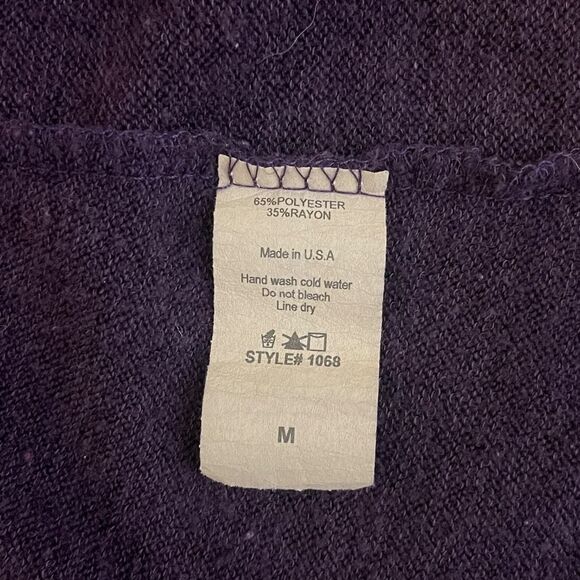 California Bloom Purple Women's Cardigan Sweater Size M - Picture 7 of 10